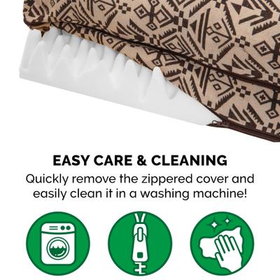 Show full view: FurHaven Southwest Kilim Orthopedic Deluxe Chaise Dog & Cat Bed, Desert Brown, Large slide 8 of 10