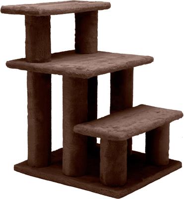 Show full view: FurHaven Steady Paws Cat & Dog Stairs, Brown, 3-Step slide 3 of 8