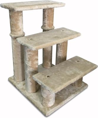 Show full view: FurHaven Steady Paws Cat & Dog Stairs, Cream, 3-Step slide 6 of 7