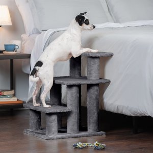 FurHaven Steady Paws Cat & Dog Stairs, Gray, 3-Step