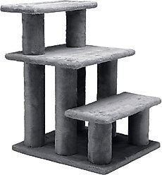 FurHaven Steady Paws Cat & Dog Stairs, Gray, 3-Step slide 2 of 5