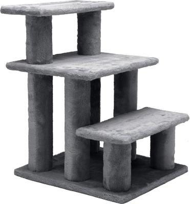 Show full view: FurHaven Steady Paws Cat & Dog Stairs, Gray, 3-Step slide 3 of 7