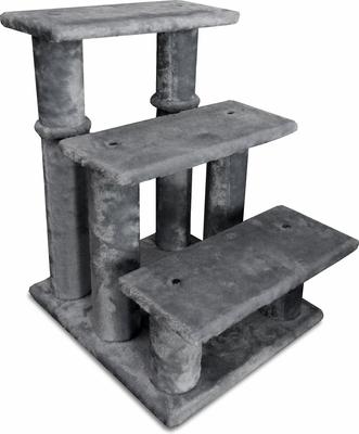Show full view: FurHaven Steady Paws Cat & Dog Stairs, Gray, 3-Step slide 6 of 7