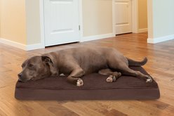 FurHaven Terry Deluxe Cooling Gel Pillow Cat & Dog Bed with Removable Cover, Espresso, Large