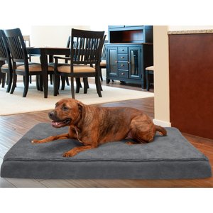 FurHaven NAP Deluxe Memory Foam Pillow Dog Bed with Removable Cover