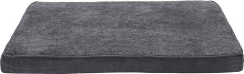 Show full view: FurHaven Terry Deluxe Cooling Gel Pillow Cat & Dog Bed with Removable Cover, Gray, Large slide 3 of 10