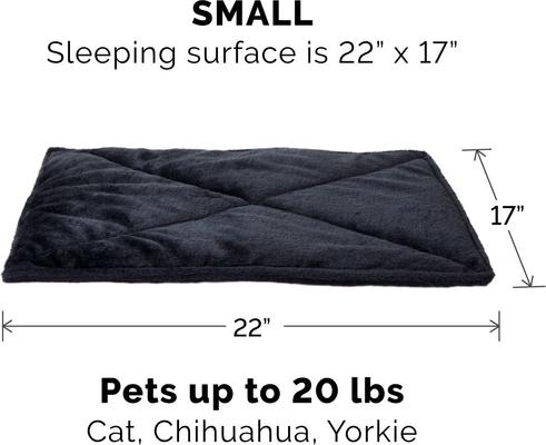 Show full view: FurHaven ThermaNAP Faux Fur Self-Warming Dog & Cat Mat, Black, Small slide 5 of 9