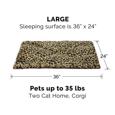 Show full view: FurHaven ThermaNAP Faux Fur Self-Warming Dog & Cat Mat, Leopard, Large slide 4 of 8