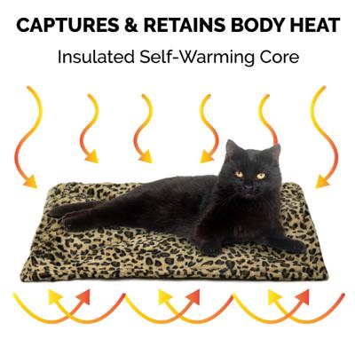 Show full view: FurHaven ThermaNAP Faux Fur Self-Warming Dog & Cat Mat, Leopard, Large slide 5 of 8