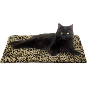 FurHaven ThermaNAP Faux Fur Self-Warming Dog & Cat Mat, Leopard, Small