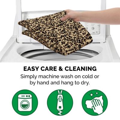 Show full view: FurHaven ThermaNAP Faux Fur Self-Warming Dog & Cat Mat, Leopard, Small slide 5 of 8