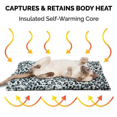 Show full view: FurHaven ThermaNAP Faux Fur Self-Warming Dog & Cat Mat, Snow Leopard, Large slide 5 of 8