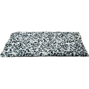 FurHaven ThermaNAP Faux Fur Self-Warming Dog & Cat Mat, Snow Leopard, Small