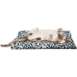 FurHaven ThermaNAP Faux Fur Self-Warming Dog & Cat Mat, Snow Leopard, Small