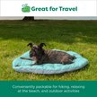 Show in main carousel: FurHaven Trail Pup Packable Stuff Sack Travel Pillow Dog Bed, Aqua & Granite Gray, Large slide 5 of 11