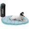Show in main carousel: FurHaven Trail Pup Packable Stuff Sack Travel Pillow Dog Bed, Aqua & Granite Gray, Small slide 2 of 11