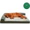 Show in main carousel: FurHaven Two-Tone Deluxe Chaise Memory Top Cat & Dog Bed with Removable Cover, Dark Sage, Jumbo slide 4 of 11