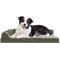 Show in main carousel: FurHaven Two-Tone Deluxe Chaise Memory Top Cat & Dog Bed with Removable Cover, Dark Sage, Large slide 1 of 9