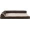 Show in main carousel: FurHaven Two-Tone Deluxe Chaise Memory Top Cat & Dog Bed with Removable Cover, Espresso, Large slide 3 of 9