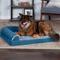 Show in main carousel: FurHaven Two-Tone Deluxe Chaise Memory Top Cat & Dog Bed with Removable Cover, Marine Blue, Large slide 1 of 12