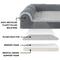 Show in main carousel: FurHaven Two-Tone Deluxe Chaise Memory Top Cat & Dog Bed with Removable Cover, Stone Gray, Jumbo Plus slide 6 of 11
