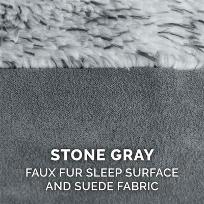 Show full view: FurHaven Two-Tone Deluxe Chaise Memory Top Cat & Dog Bed with Removable Cover, Stone Gray, Jumbo Plus slide 9 of 11