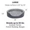 Show in main carousel: FurHaven Two-Tone Faux Fur & Suede Oval Dog & Cat Bed, Gray, Large slide 3 of 10