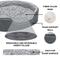 Show in main carousel: FurHaven Two-Tone Faux Fur & Suede Oval Dog & Cat Bed, Gray, Large slide 6 of 10