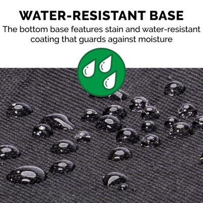 Show full view: FurHaven Two-Tone Faux Fur & Suede Oval Dog & Cat Bed, Gray, Large slide 7 of 10