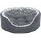 Show in main carousel: FurHaven Two-Tone Faux Fur & Suede Oval Dog & Cat Bed, Gray, Small slide 5 of 10