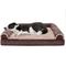 Show in main carousel: FurHaven Two-Tone Fur & Suede Orthopedic Cat & Dog Bed with Removable Cover, Espresso, Jumbo slide 4 of 10