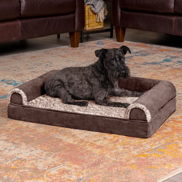 FurHaven Indoor/Outdoor Solid Orthopedic Cat & Dog Bed with Removable Cover, Espresso