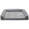 Show in main carousel: FurHaven Two-Tone Fur & Suede Orthopedic Cat & Dog Bed with Removable Cover, Gray, Large slide 5 of 10