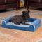 Show in main carousel: FurHaven Two-Tone Fur & Suede Orthopedic Cat & Dog Bed with Removable Cover, Marine Blue, Medium slide 1 of 10