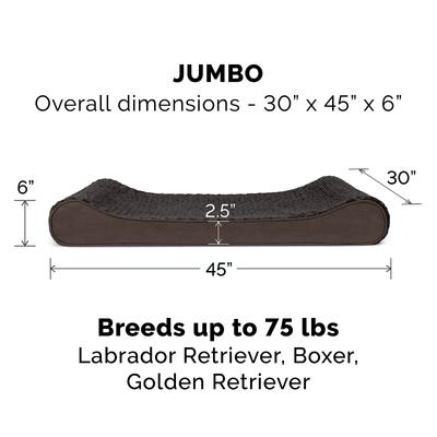 Show full view: FurHaven Ultra Plush Luxe Lounger Cooling Gel Dog Bed with Removable Cover, Chocolate, Jumbo slide 6 of 11