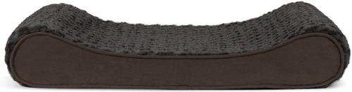 Show full view: FurHaven Ultra Plush Luxe Lounger Cooling Gel Dog Bed with Removable Cover, Chocolate, Medium slide 3 of 10