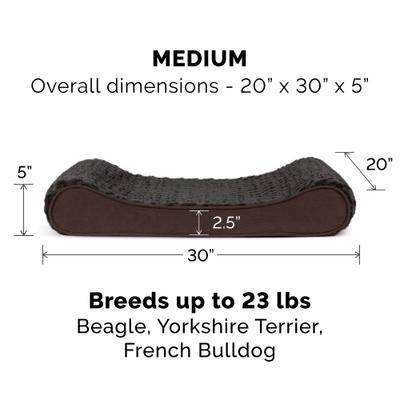 Show full view: FurHaven Ultra Plush Luxe Lounger Cooling Gel Dog Bed with Removable Cover, Chocolate, Medium slide 5 of 10
