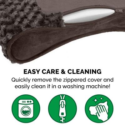 Show full view: FurHaven Ultra Plush Luxe Lounger Cooling Gel Dog Bed with Removable Cover, Chocolate, Medium slide 9 of 10