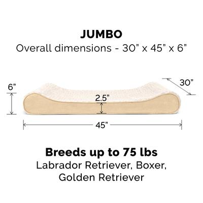 Show full view: FurHaven Ultra Plush Luxe Lounger Cooling Gel Dog Bed with Removable Cover, Cream, Jumbo slide 5 of 10