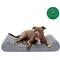Show in main carousel: FurHaven Ultra Plush Luxe Lounger Cooling Gel Dog Bed with Removable Cover, Gray, Large slide 5 of 11