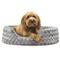 Show in main carousel: FurHaven Ultra Plush Oval Bolster Cat & Dog Bed with Removable Cover, Gray, Large slide 1 of 11