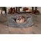 Show in main carousel: FurHaven Ultra Plush Oval Bolster Cat & Dog Bed with Removable Cover, Gray, Large slide 3 of 11