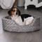 Show in main carousel: FurHaven Ultra Plush Oval Bolster Cat & Dog Bed with Removable Cover, Gray, Medium slide 1 of 12