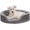 Show in main carousel: FurHaven Ultra Plush Oval Bolster Cat & Dog Bed with Removable Cover, Gray, Small slide 3 of 11