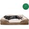 Show in main carousel: FurHaven Velvet Waves Perfect Comfort Cooling Gel Bolster Cat & Dog Bed with Removable Cover, Brownstone, Jumbo Plus slide 4 of 10