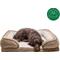 Show in main carousel: FurHaven Velvet Waves Perfect Comfort Cooling Gel Bolster Cat & Dog Bed with Removable Cover, Brownstone, Large slide 4 of 10