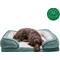 Show in main carousel: FurHaven Velvet Waves Perfect Comfort Cooling Gel Bolster Cat & Dog Bed with Removable Cover, Celadon Green, Large slide 4 of 10