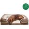 Show in main carousel: FurHaven Velvet Waves Perfect Comfort Memory Foam Bolster Cat & Dog Bed with Removable Cover, Brownstone, Large slide 4 of 10