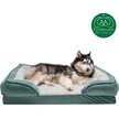 Show in main carousel: FurHaven Velvet Waves Perfect Comfort Memory Foam Bolster Cat & Dog Bed with Removable Cover, Celadon Green, Jumbo slide 4 of 10