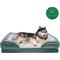 Show in main carousel: FurHaven Velvet Waves Perfect Comfort Memory Foam Bolster Cat & Dog Bed with Removable Cover, Celadon Green, Jumbo slide 5 of 11